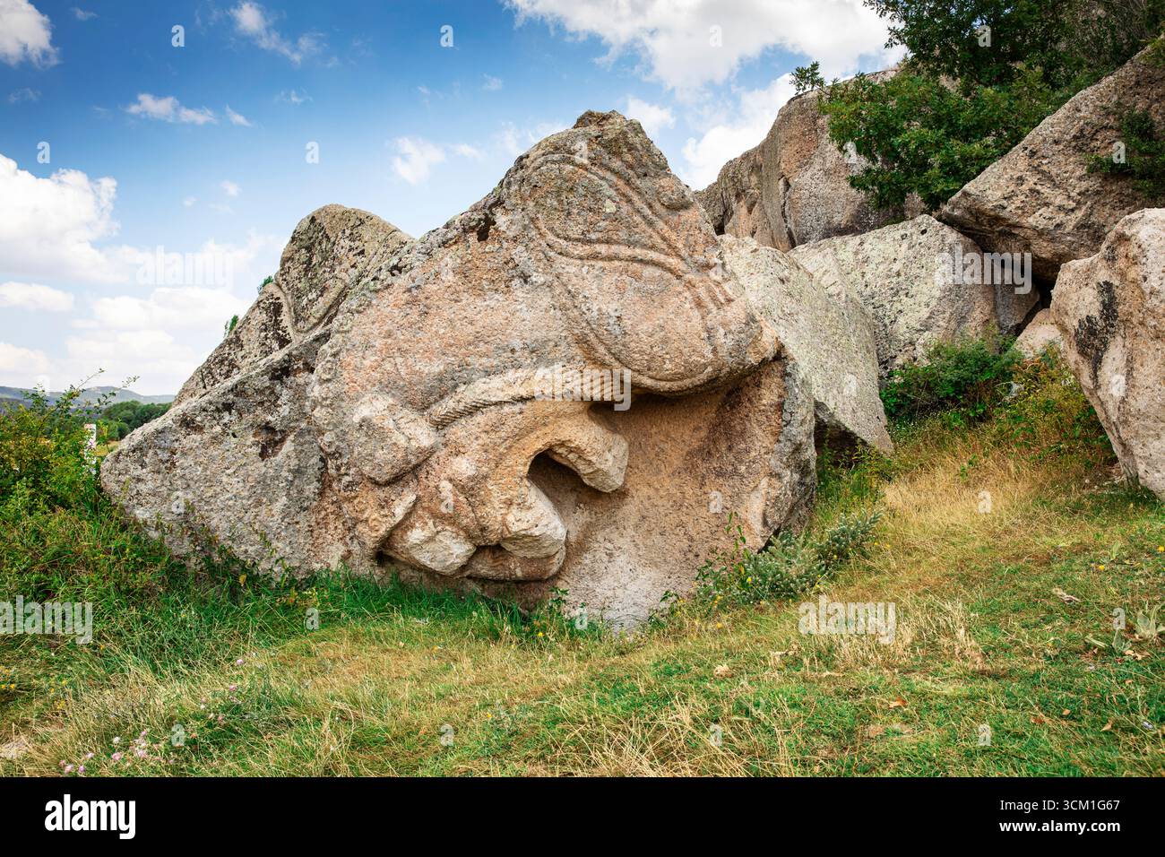 Aslantas (pietra del Leone) monumento nella valle frigia. Turchia Foto Stock