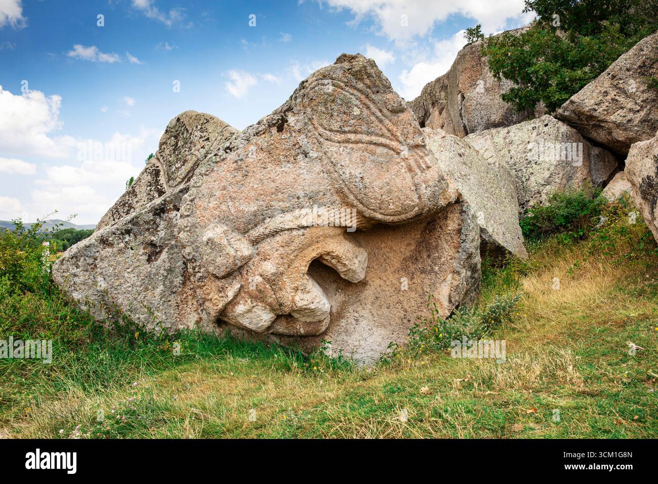 Aslantas (pietra del Leone) monumento nella valle frigia. Turchia Foto Stock