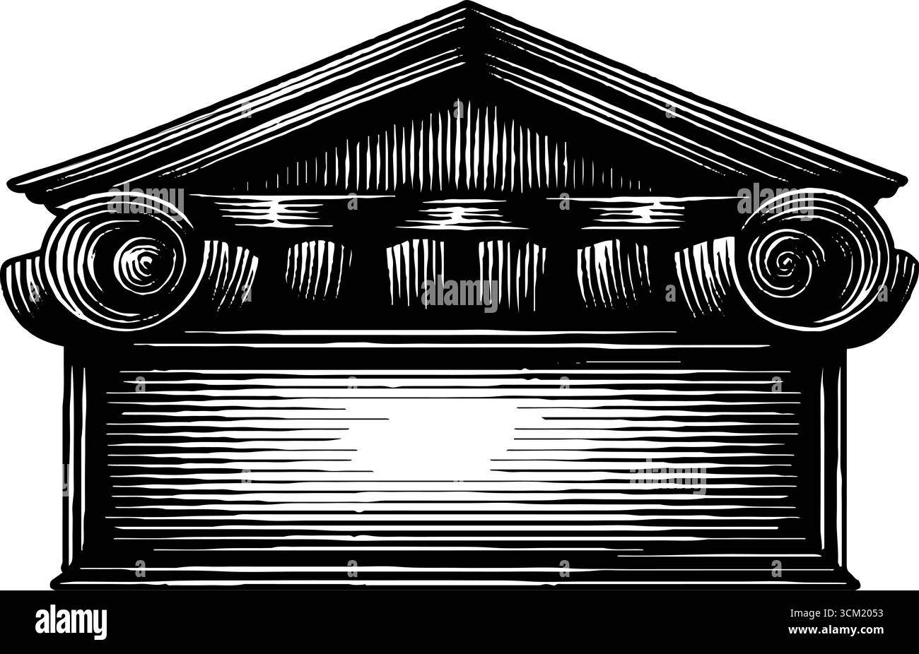 Design vintage con incisioni a mosaico, dettagli architettonici per l'arte e l'arredamento. Illustrazione Vettoriale