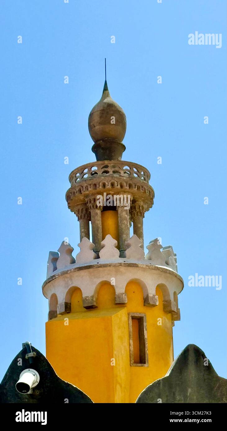 Sito Patrimonio dell'Umanità dell'UNESCO, il Palácio da pena nel Parco naturale di Sintra-Cascais, Sintra, Portogallo Foto Stock
