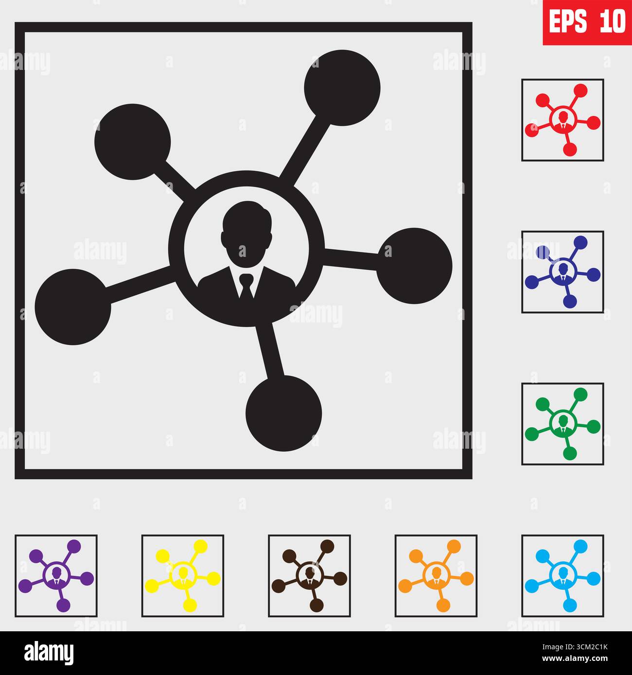 Icona rete. Simbolo di connessione. social network. Vettore Illustrazione Vettoriale