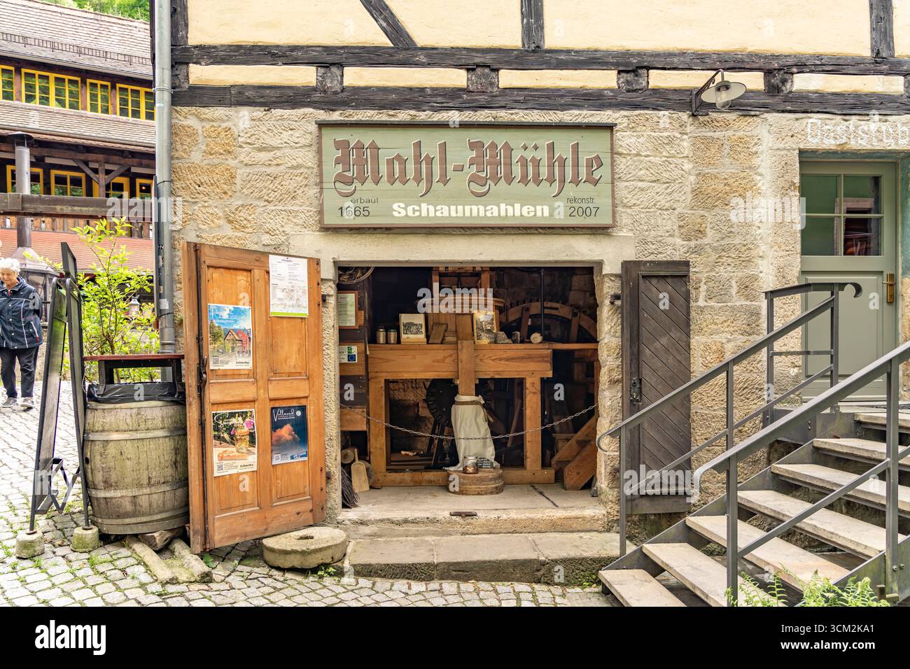 Die Mahl-Mühle in Schmilka, Bad Schandau, Sachsen, Deutschland, Europa | Mahl-Mühle Mill in Schmilka, Bad Schandau, Sassonia, Germania, Europa Foto Stock