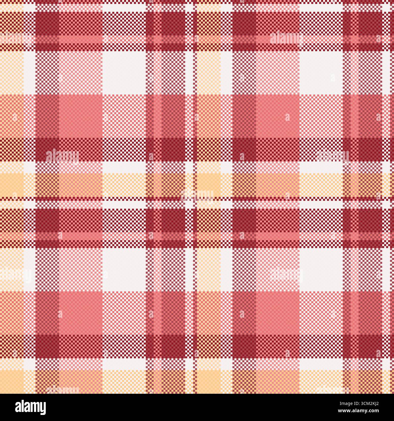 Elegante motivo a quadri di pesca e Bordeaux. Perfetto per design tessile, sfondi di siti Web o illustrazioni di moda. Illustrazione Vettoriale