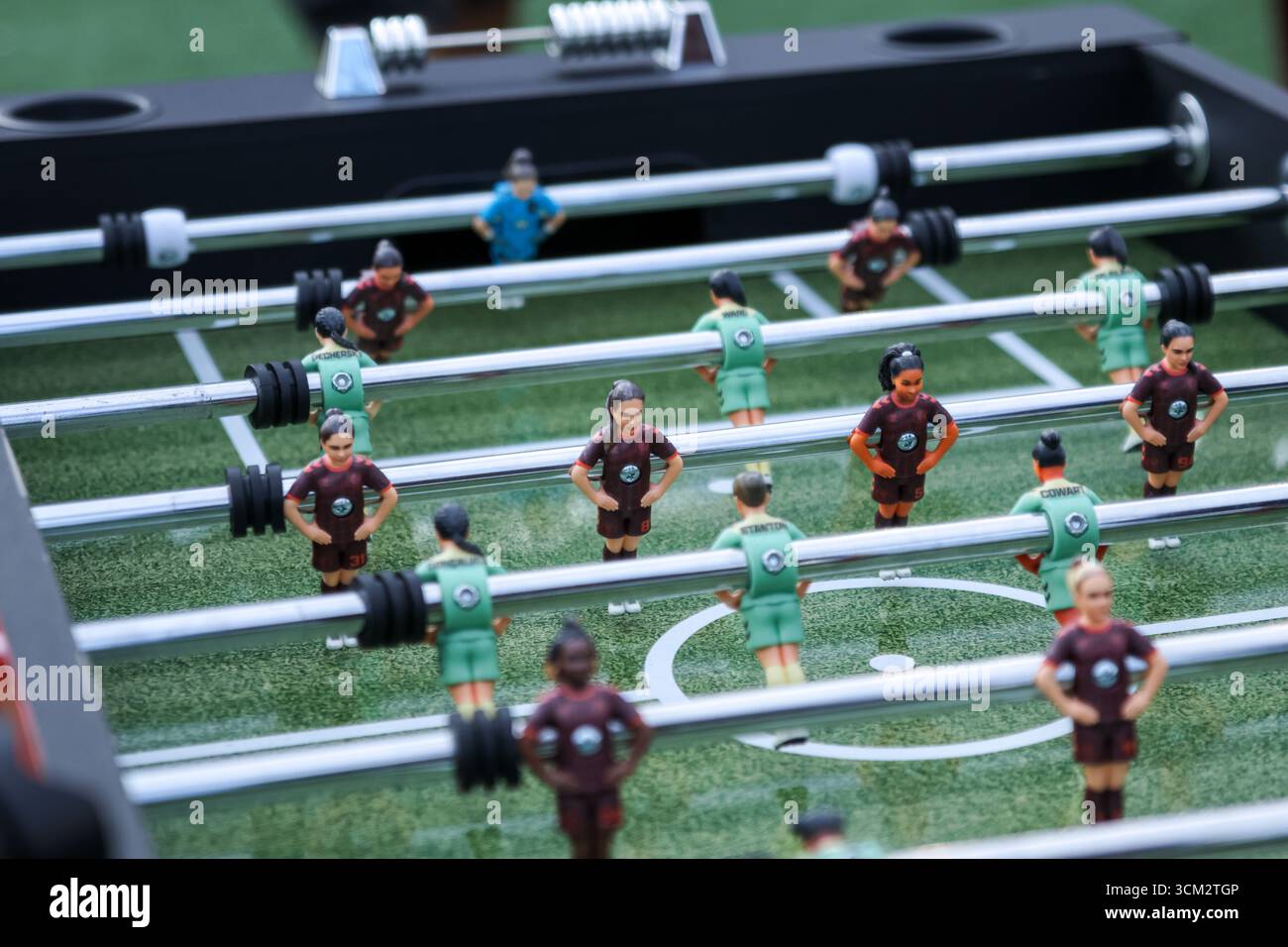 Toronto, Ontario, Canada, 13 settembre 2025, tavolo da calcio con giocatori di entrambe le squadre avvistati alla partita della Northern Super League AFC Toronto contro va Foto Stock