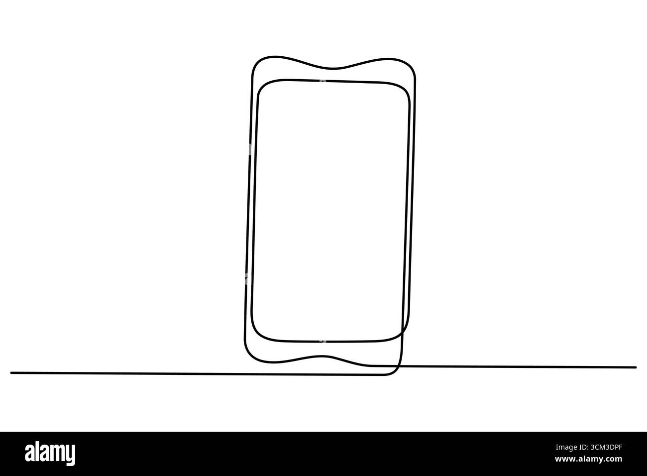 Immagine continua su una linea di disegno di Smart Mobile illustrazione vettoriale di Smart Mobile Illustrazione Vettoriale