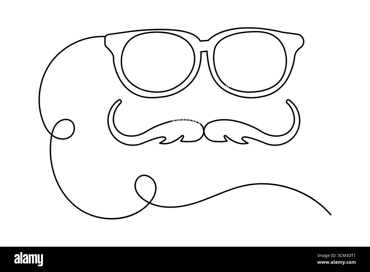 Occhiali da sole con disegno continuo su una linea, contorno minimalista in stile vettoriale, moda semplice Illustrazione Vettoriale