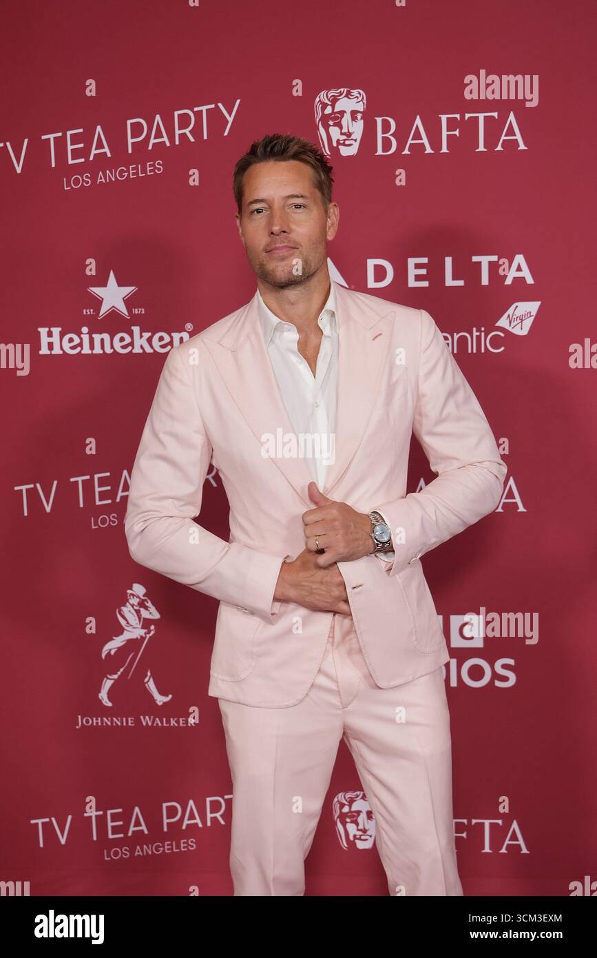 Justin Hartley partecipa al BAFTA TV Tea Party al Maybourne Beverly Hills il 13 settembre 2025 a Beverly Hills, California. Foto: Crash/imageSPACE /MediaPunch Foto Stock