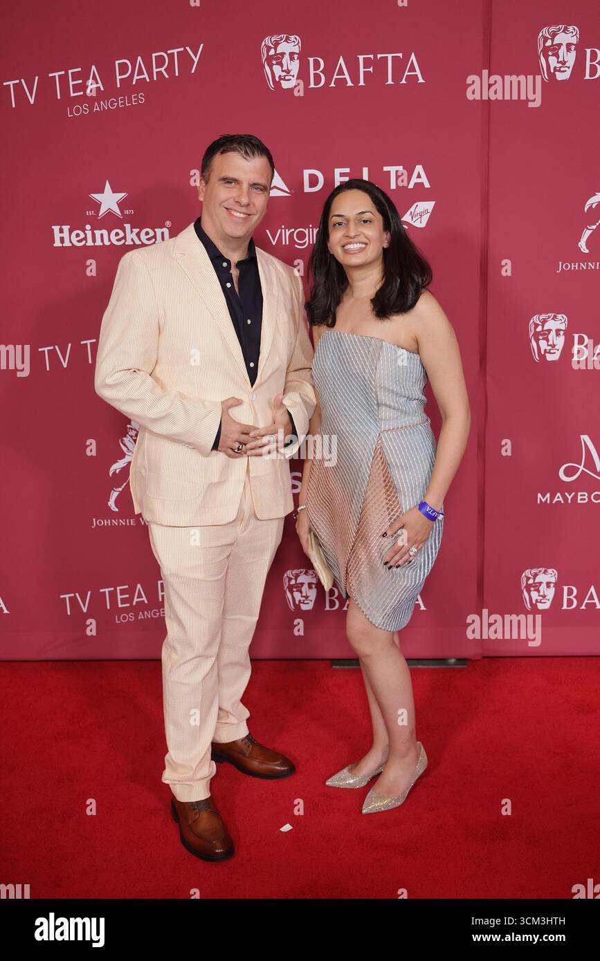 Sebastian Gorham, Kinnari Gorham, partecipa al BAFTA TV Tea Party al Maybourne Beverly Hills il 13 settembre 2025 a Beverly Hills, California. Foto: Crash/imageSPACE /MediaPunch Foto Stock