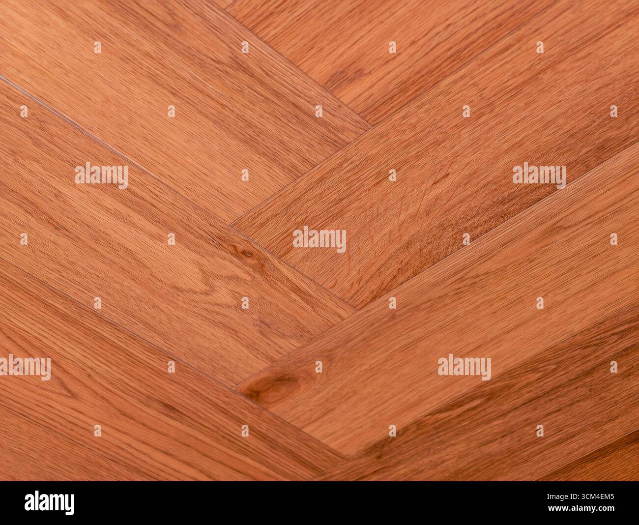 Texture per pavimenti in legno marrone - elegante motivo a spina di pesce per il design moderno degli interni, materiale promozionale e progetti di marketing creativo Foto Stock