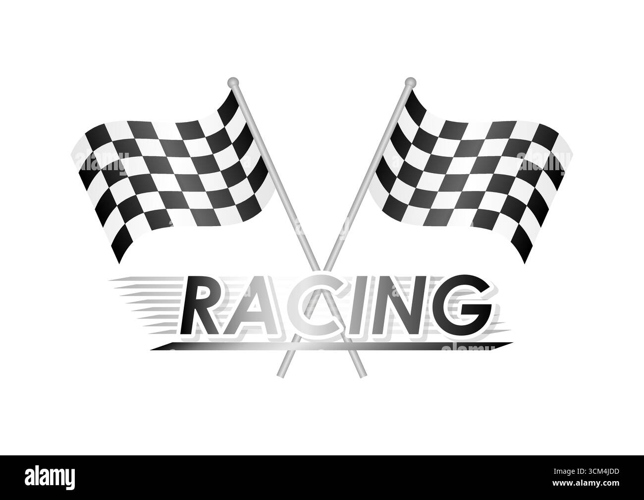 Sfondo pista da corsa. Bandiera a scacchi da corsa. Concetto di corse automobilistiche. Illustrazione vettoriale. Illustrazione Vettoriale