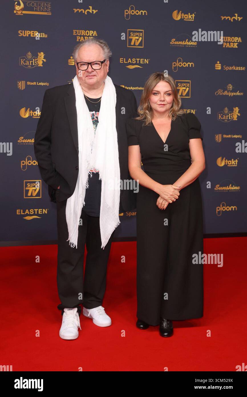 12.09.2025, Heinz Rudolf Kunze und Annett Louisan, zur Goldenen Henne 2025, Messe Leipzig, Berlino, Sachsen *** 12 09 2025, Heinz Rudolf Kunze e Annett Louisan, per il Golden Hen 2025, Messe Leipzig, Berlino, Sassonia Foto Stock
