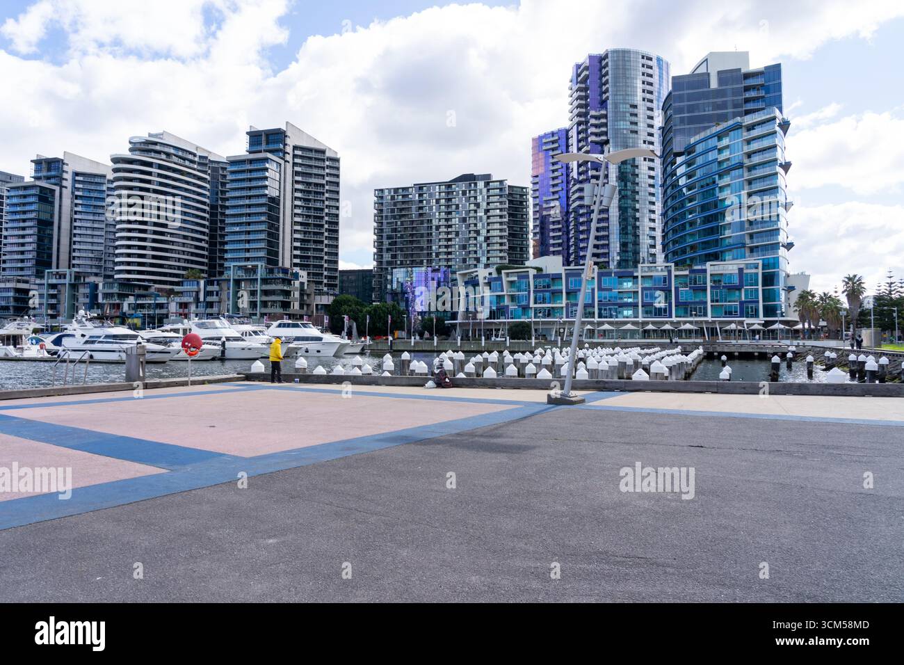 Veduta di Waterfront City a Docklands, Victoria, Australia. Foto Stock
