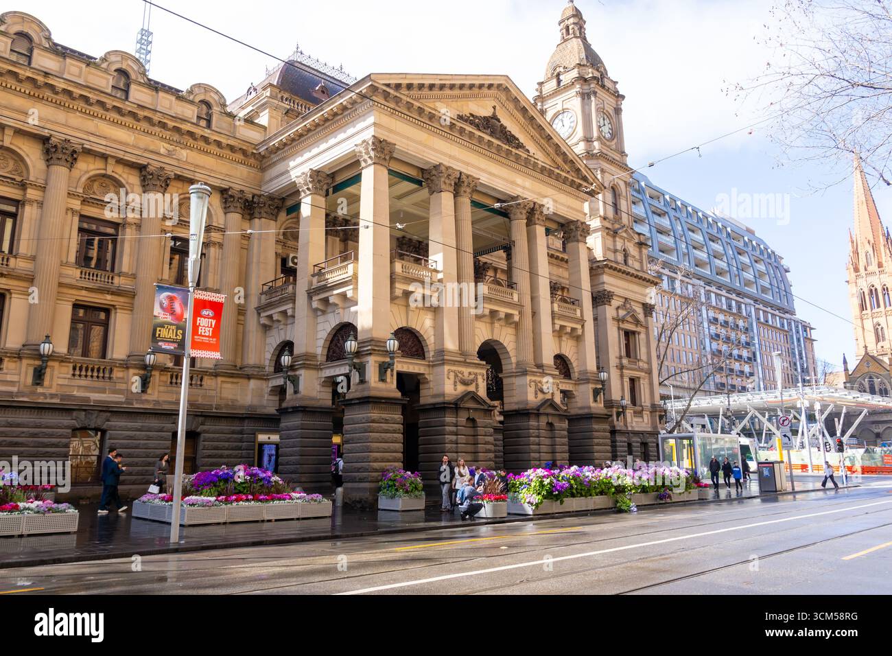 Esterno del municipio di Melbourne a Melbourne, Victoria, Australia. Foto Stock