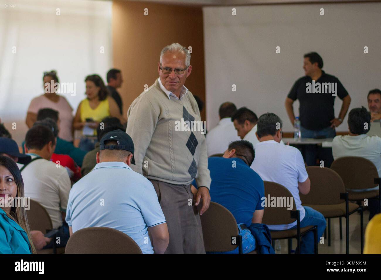 UIO REUNIONTRANSPORTISTAS Quito, domenica 14 settembre 2025 l'unione dei trasporti si riunisce per definire la rotta in relazione all'eliminazione della sovvenzione diesel, decretata dal governo del presidente Daniel Noboa foto Juan Ruiz API Quito Pichincha Ecuador POL UIO REUNIONTRANSPORTISTAS de59a76008b650db8f7421c9cfc35e2 Copizxity2 Foto Stock