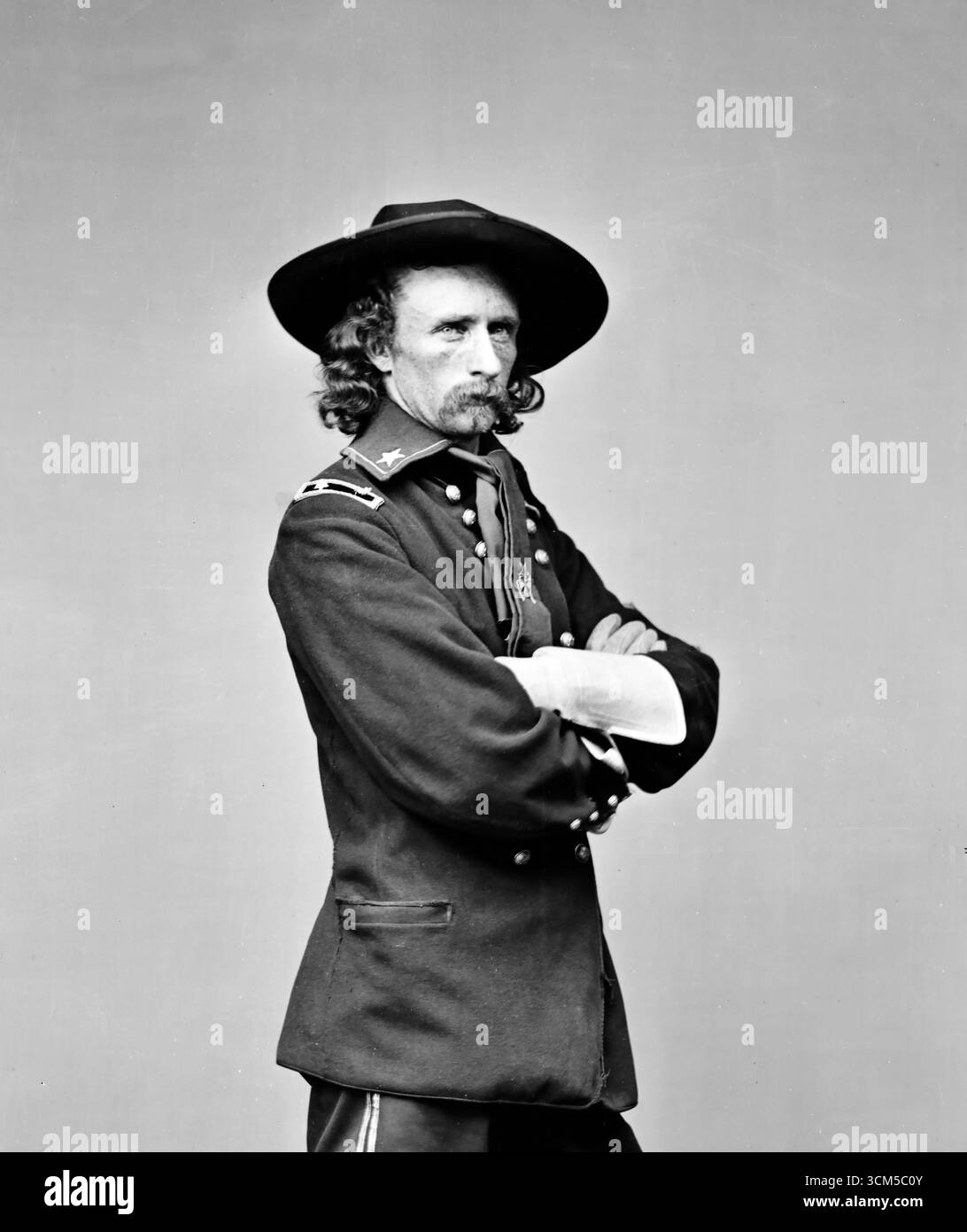 Generale Custer, George Armstrong Custer, generale George Custer (1839 – 1876) ufficiale dell'esercito degli Stati Uniti e comandante di cavalleria nella guerra civile americana e nelle guerre indiane. Foto Stock