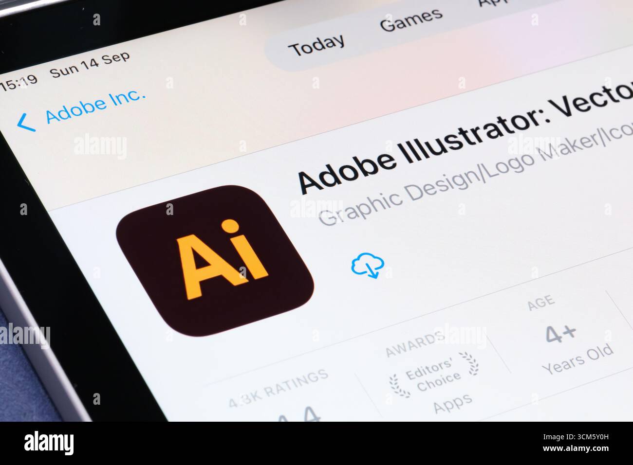 App Adobe Illustrator Foto Stock