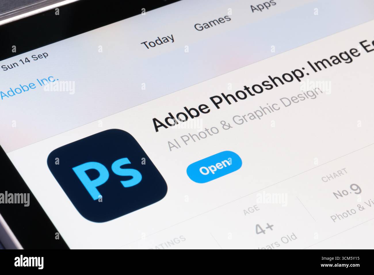 App Adobe Photoshop Foto Stock