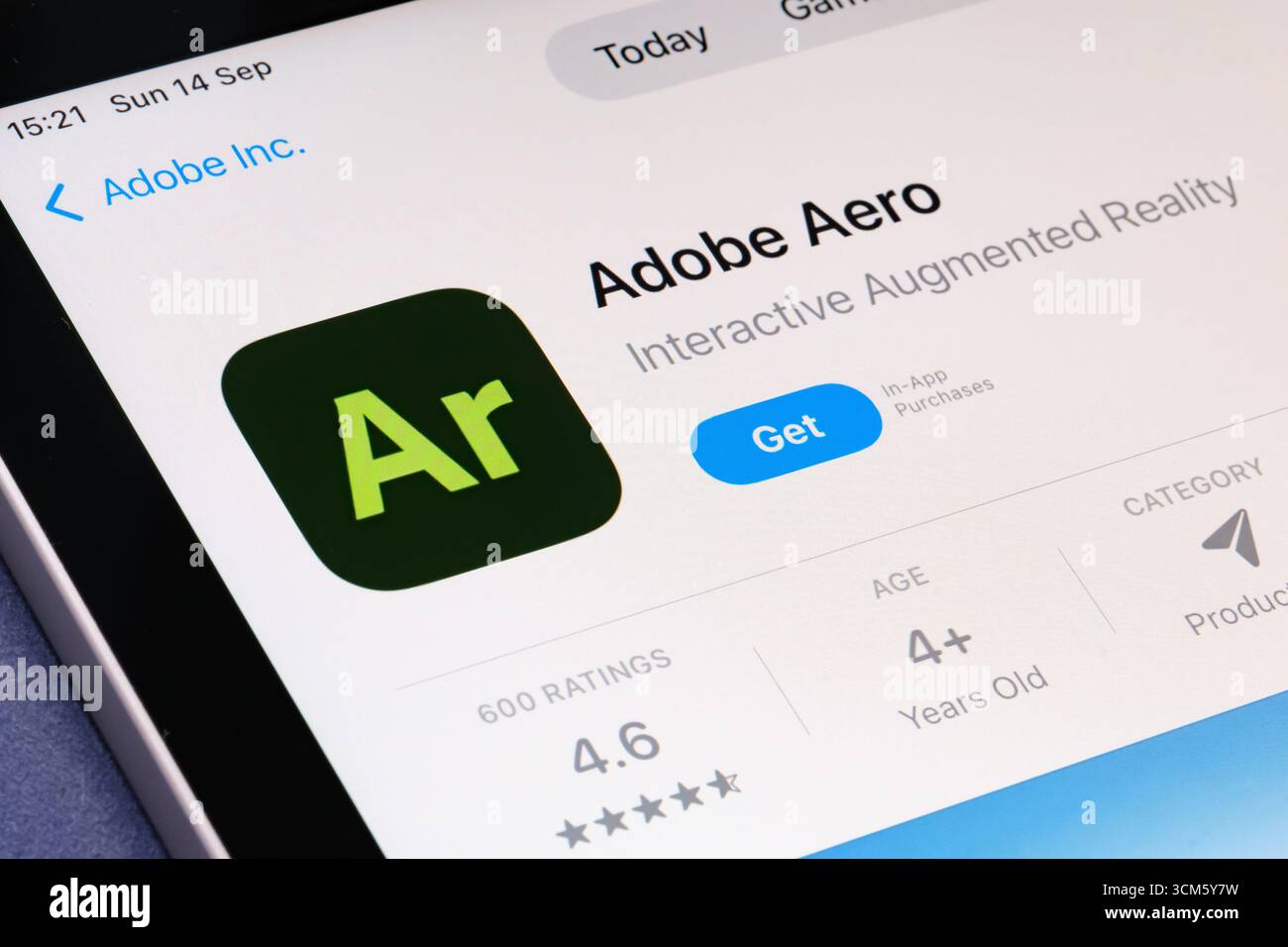 App Adobe Aero Foto Stock