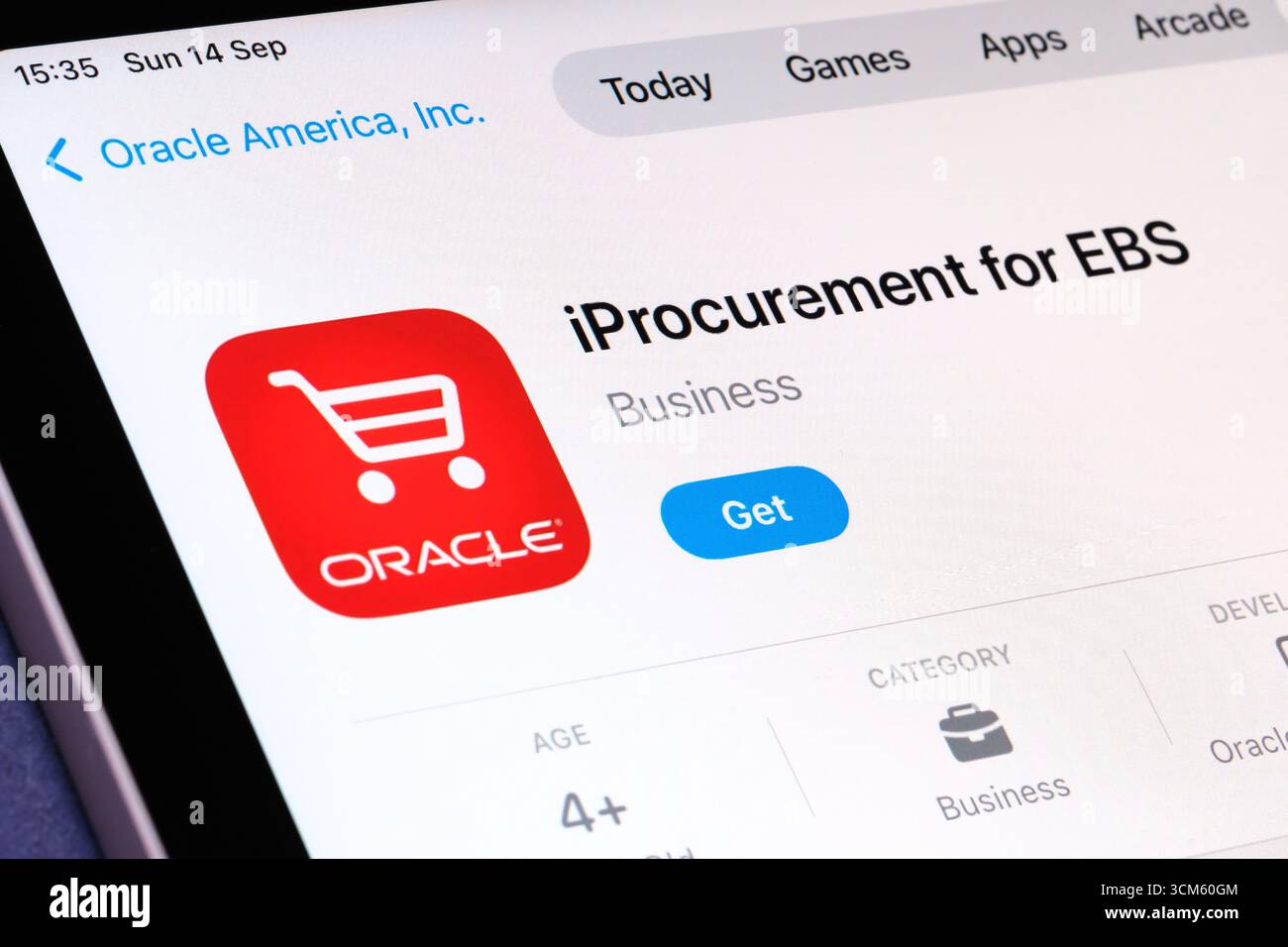 IProcurement per l'app EBS Foto Stock
