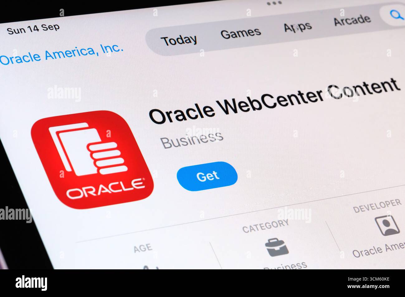 Oracle WebCenter Content Foto Stock