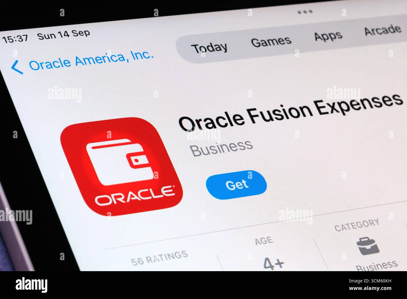 App spese Oracle Fusion Foto Stock