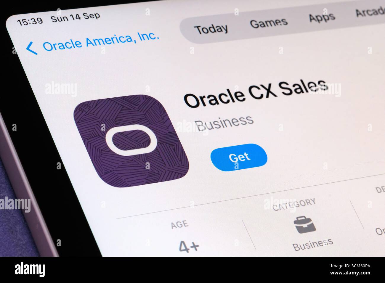 App Oracle CX Sales Foto Stock