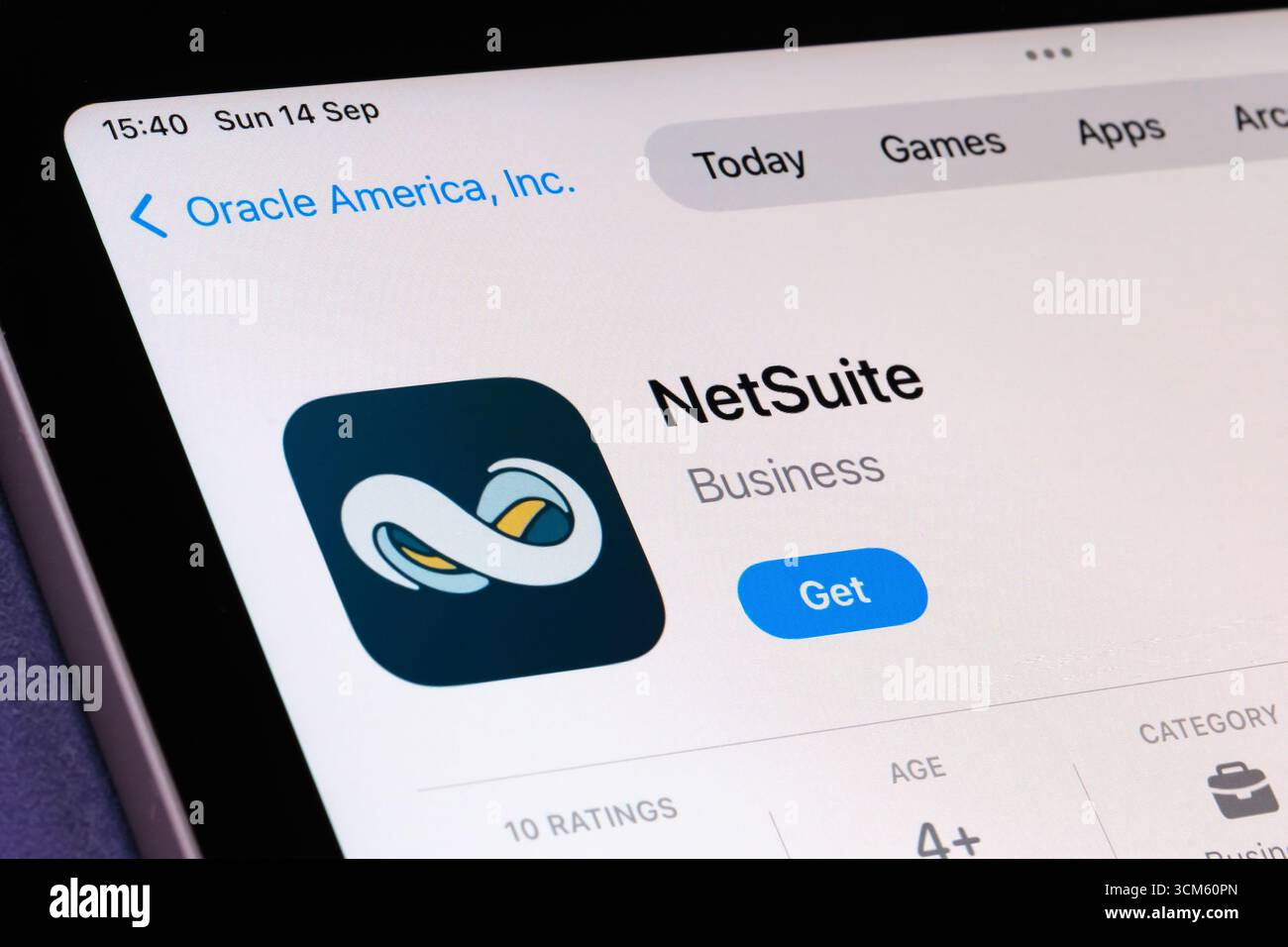 App NetSuite Foto Stock