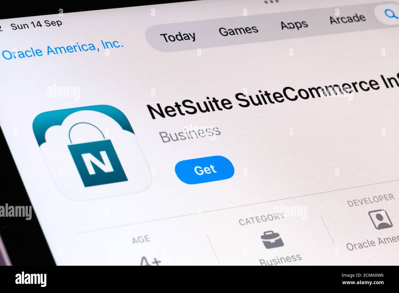 App NetSuite SuiteCommerce Foto Stock