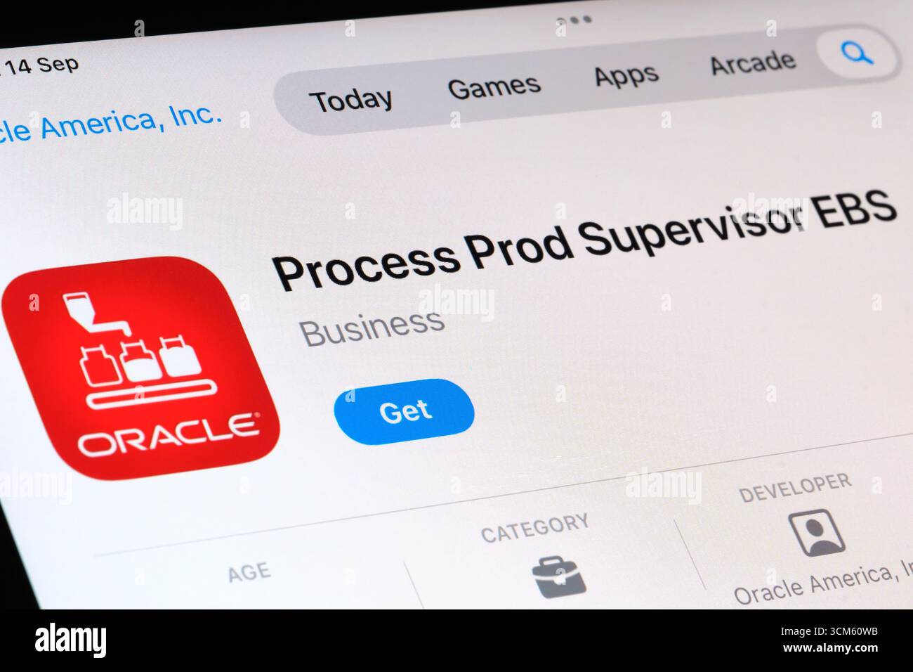 Process Production Supervisor per EBS app Foto Stock
