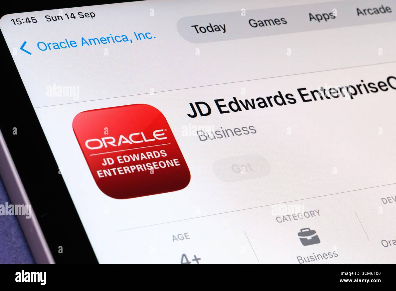 JD Edwards EnterpriseOne Foto Stock
