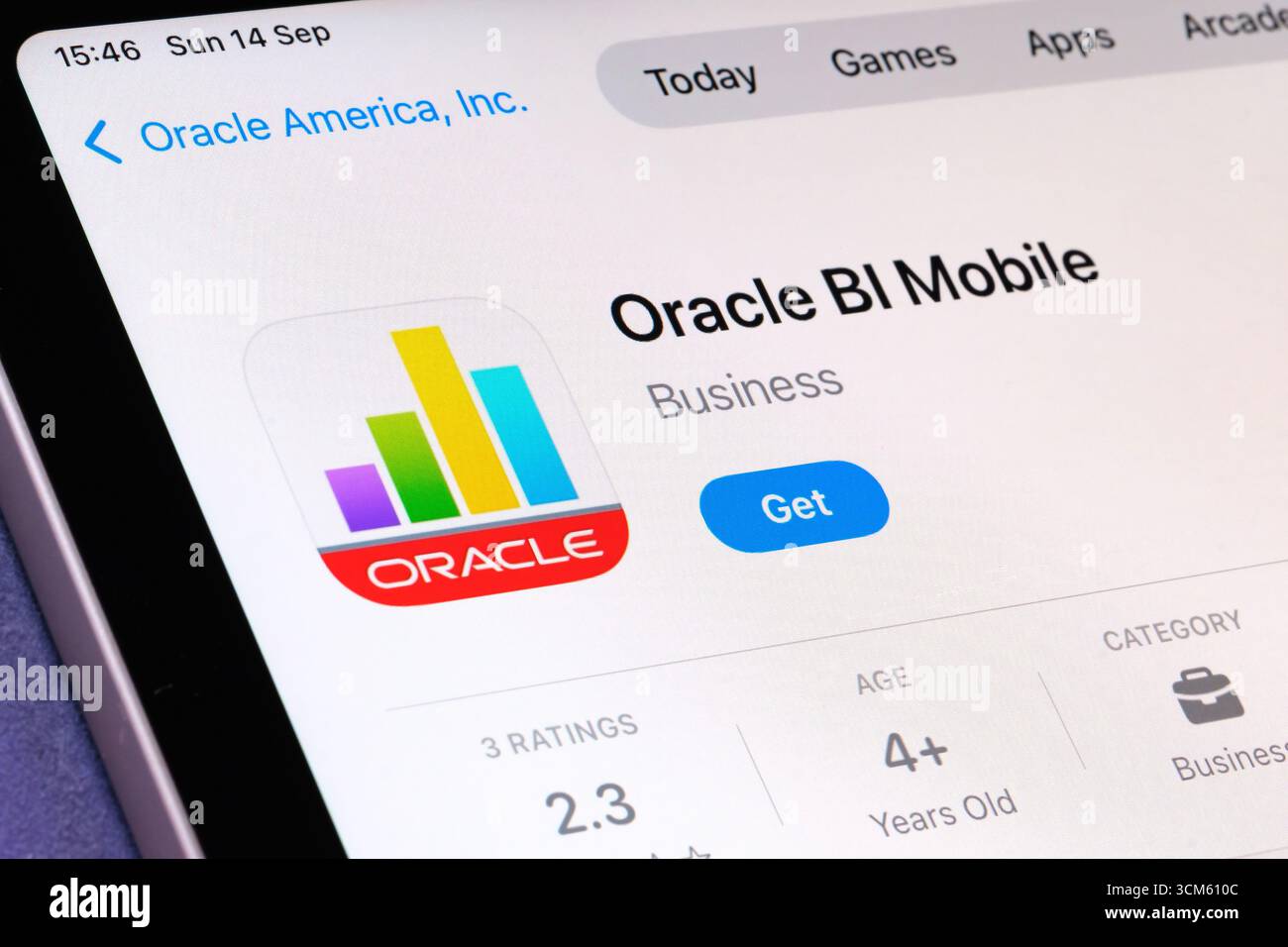 App Oracle BI Mobile, Oracle BI Mobile Foto Stock