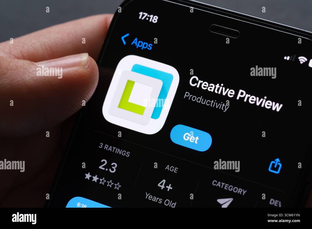 App Anteprima creativa Foto Stock
