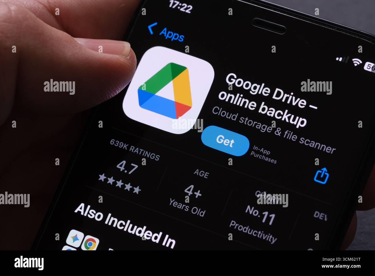 App Google Drive Foto Stock