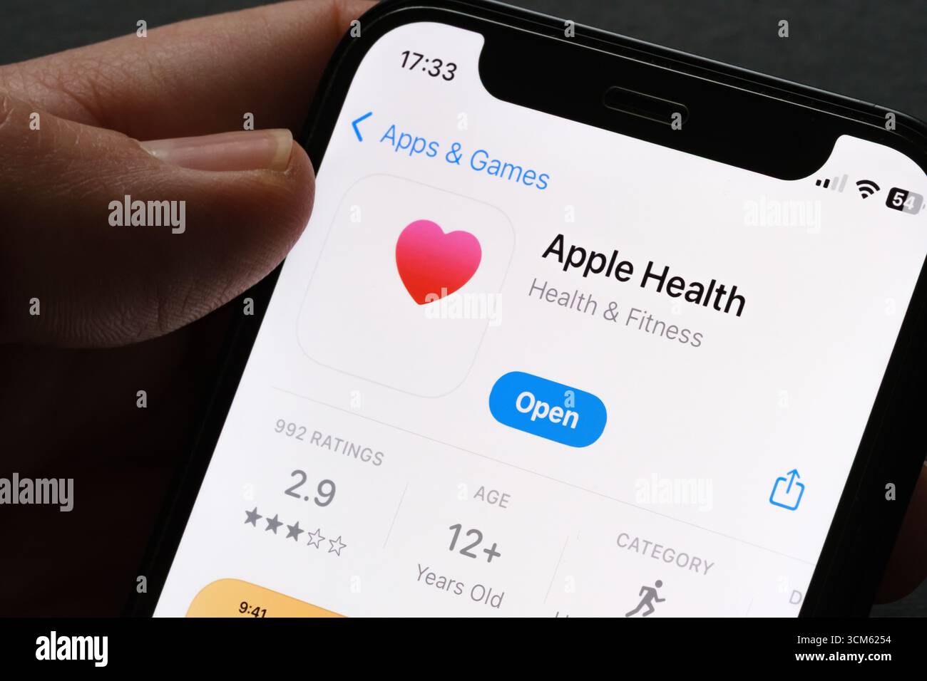 App Apple Health Foto Stock