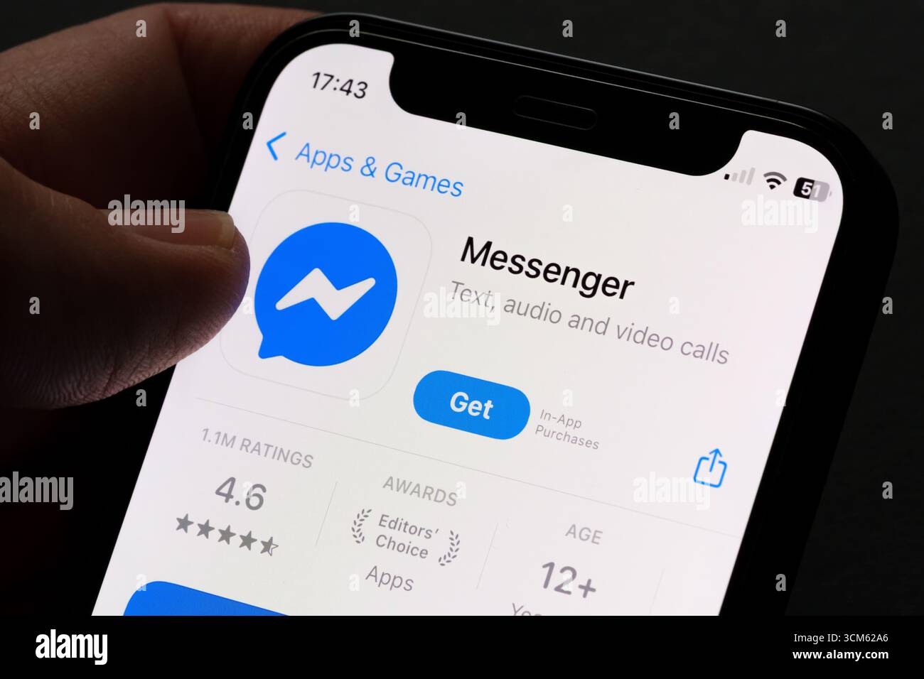 Logo Messenger, app Messenger Foto Stock