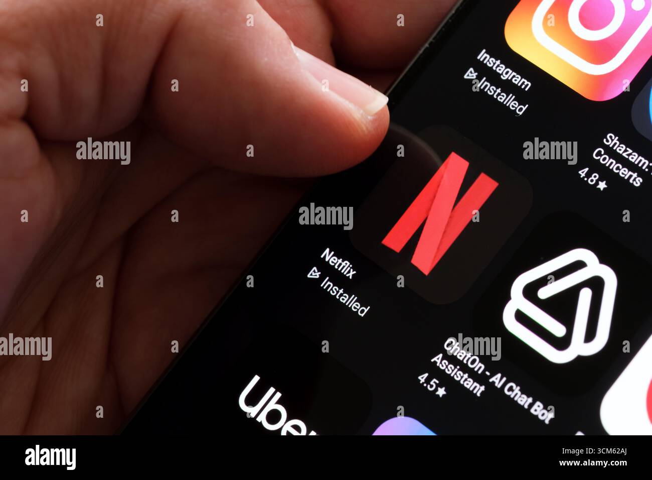 App Netflix Foto Stock