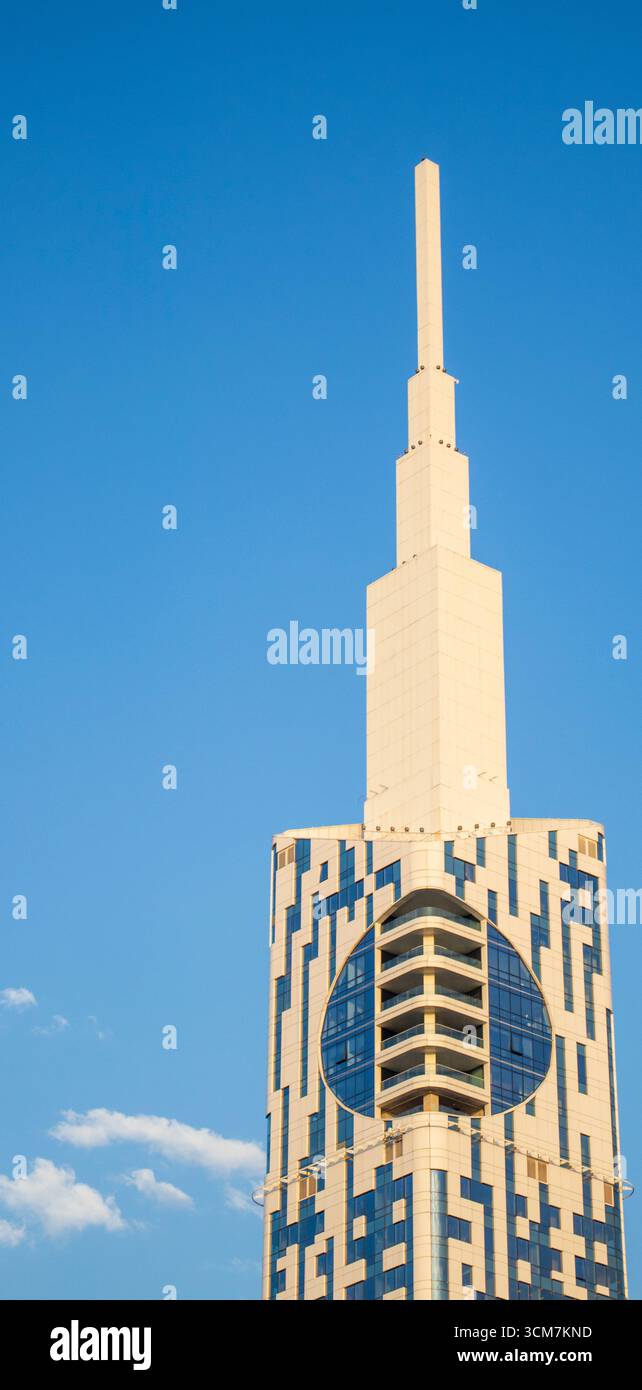 09.09.2025 - Batumi, Georgia - Batumi Technological University Tower Foto Stock