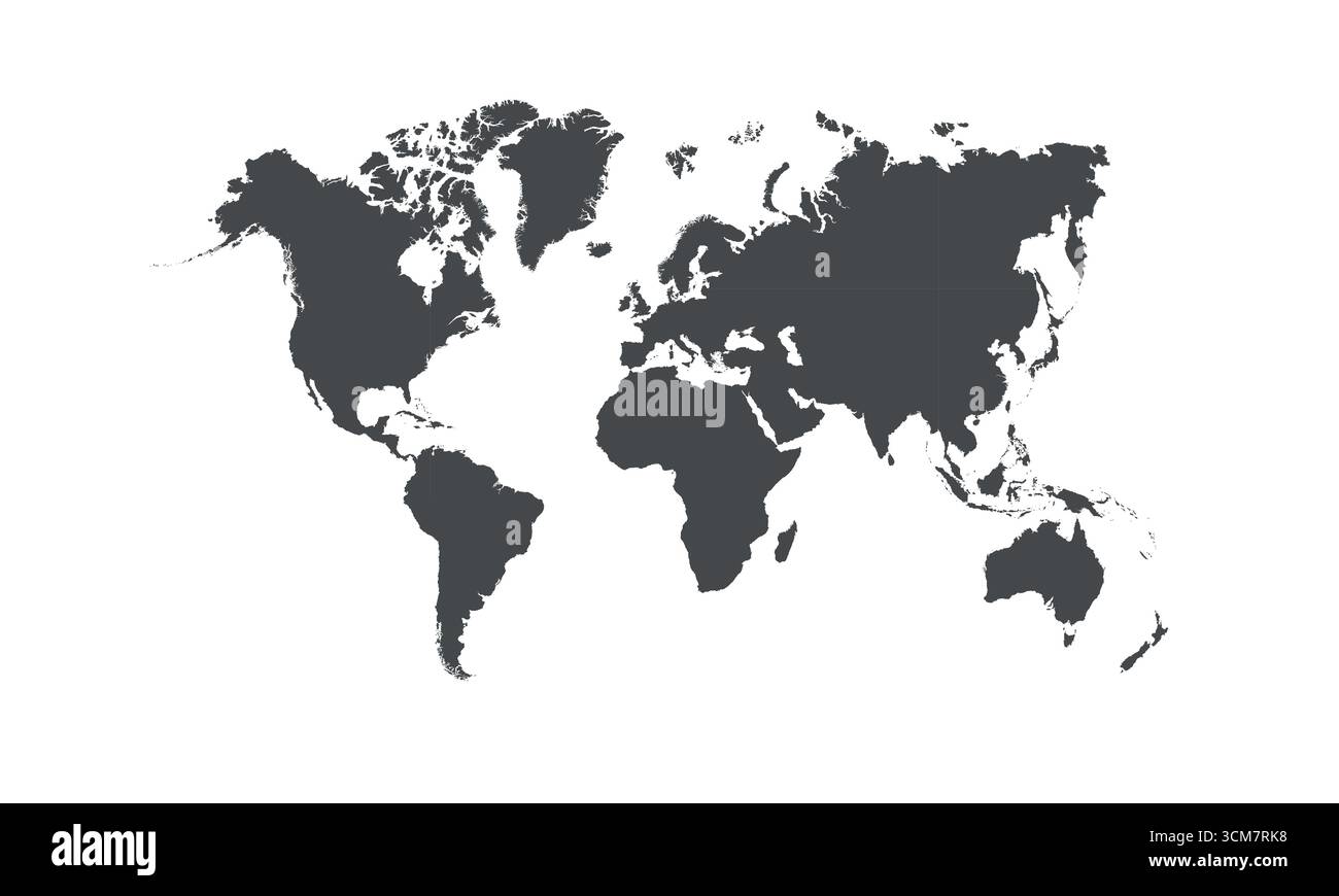 Immagine di una mappa colorata del mondo . Illustrazione Vettoriale