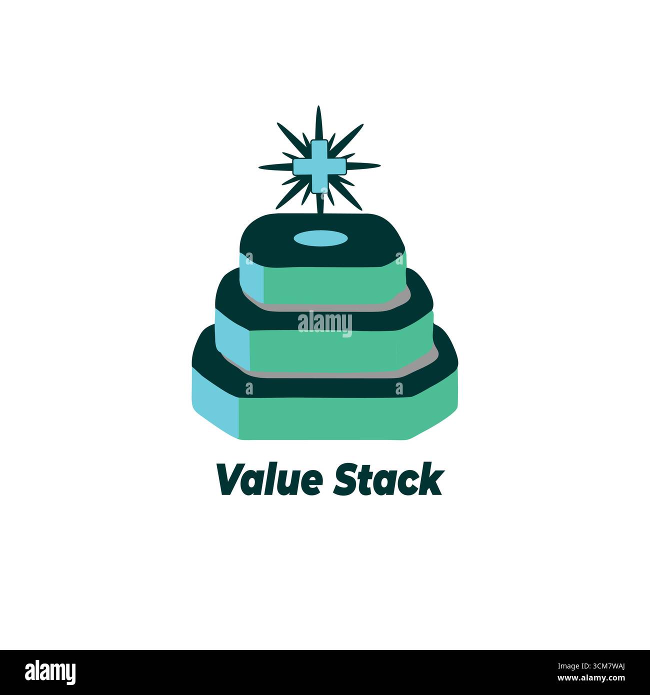 Lo stack di valore definitivo: Stock di qualità superiore e di alto valore Illustrazione Vettoriale