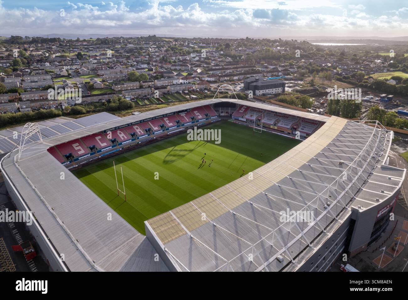 Il Parc Y Scarlets a Llanelli. Rif. Consultazione WRU sulla possibile riduzione del numero di squadre professionistiche maschili. Foto Stock