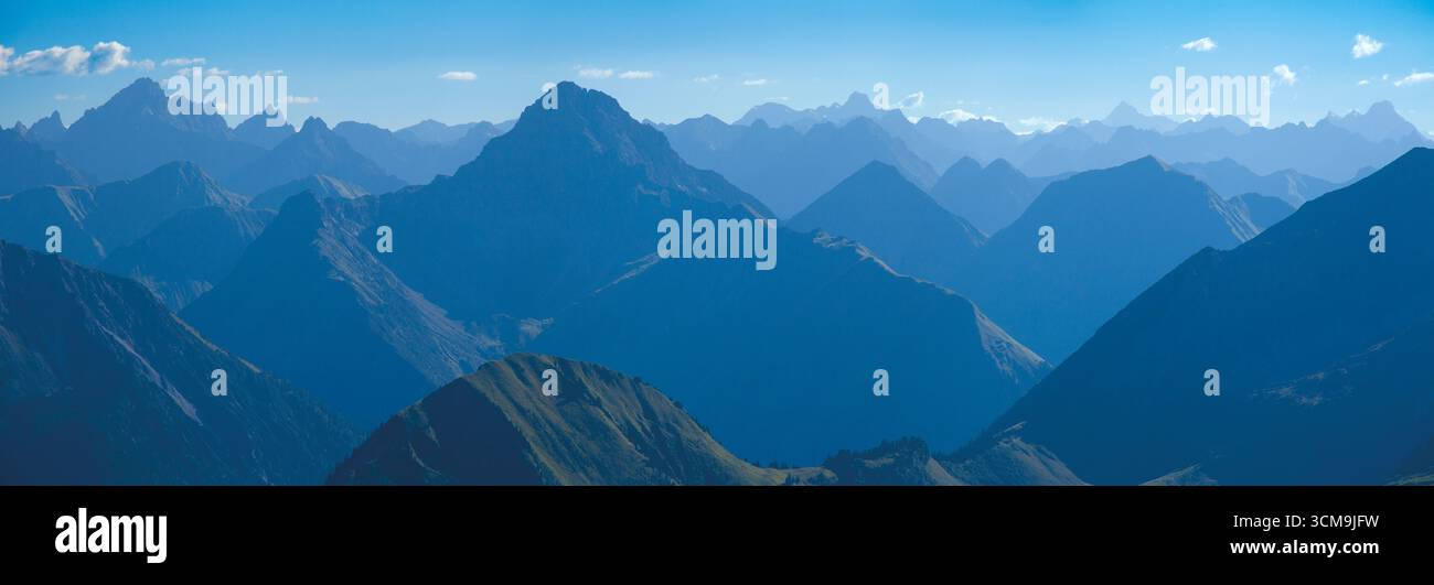 Panorama da Thaneller, Tirolo Foto Stock