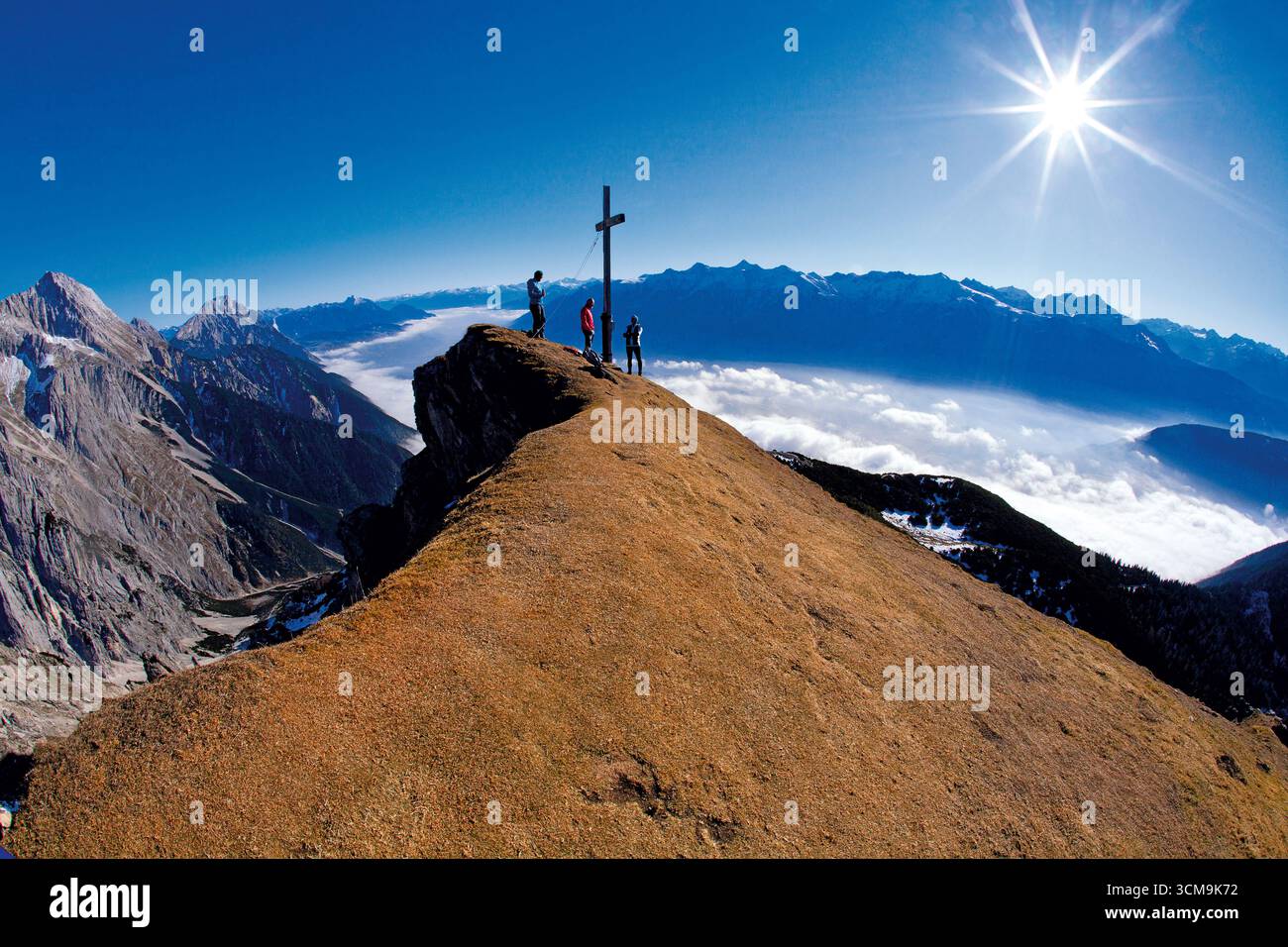 Wankspitze, Mieminger Kette, Tirolo Foto Stock