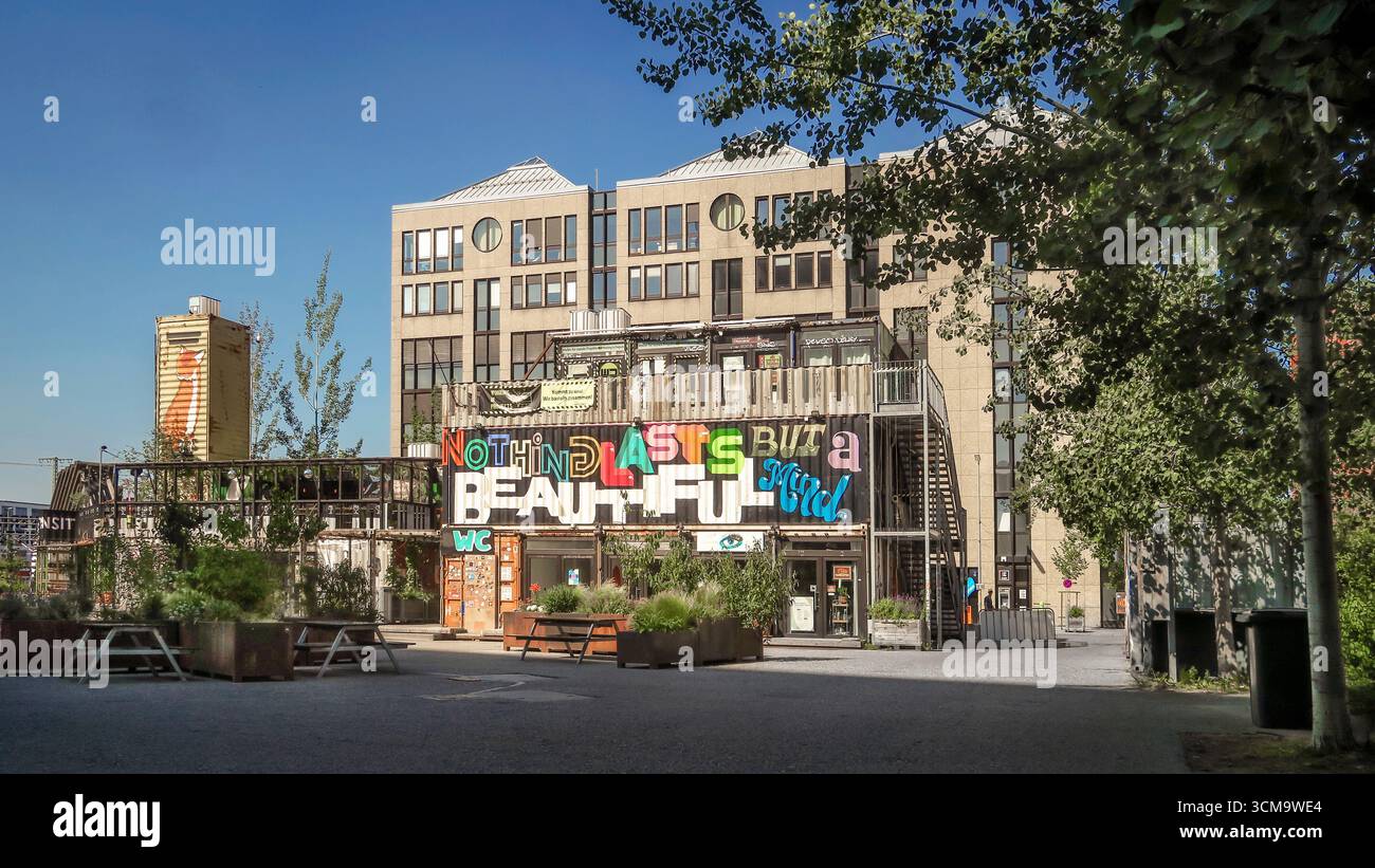 Werksviertel di Haidhausen a Monaco di Baviera, ha ricevuto il Premio tedesco per lo sviluppo urbano nel 2023. Foto Stock