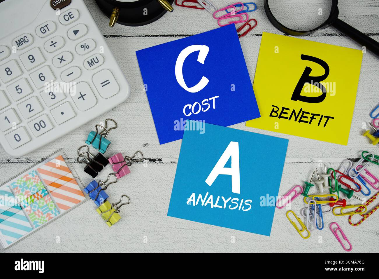 Analisi costi/benefici CBA Foto Stock