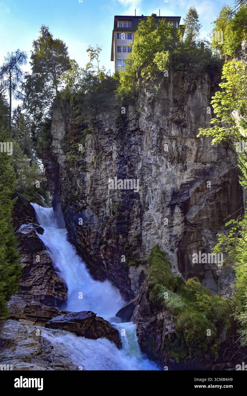 La cascata di Bad Gastein nella provincia di Salisburgo, Austria Foto Stock