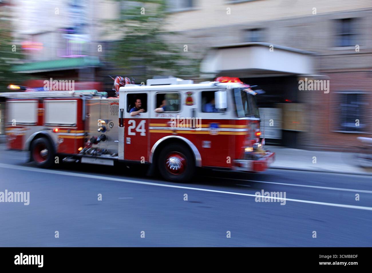 New York Fire Department in azione, Movement, New York City, USA Foto Stock