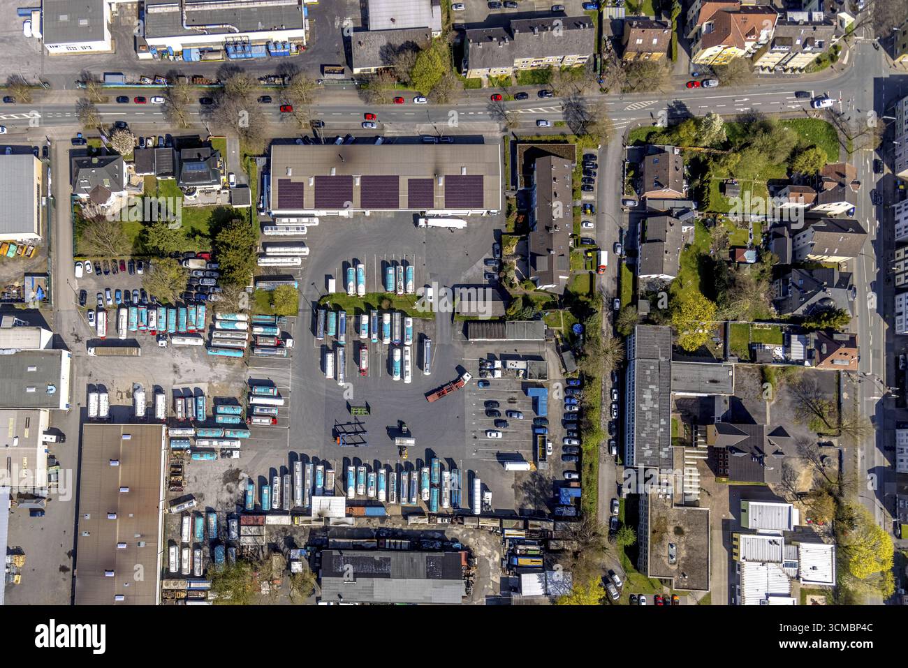 Foto aerea, Wittener Transport Kontor a Heven, Witten, regione della Ruhr, Renania settentrionale-Vestfalia, Germania, DE, Europa, trasporto merci, logistica, logistica Foto Stock