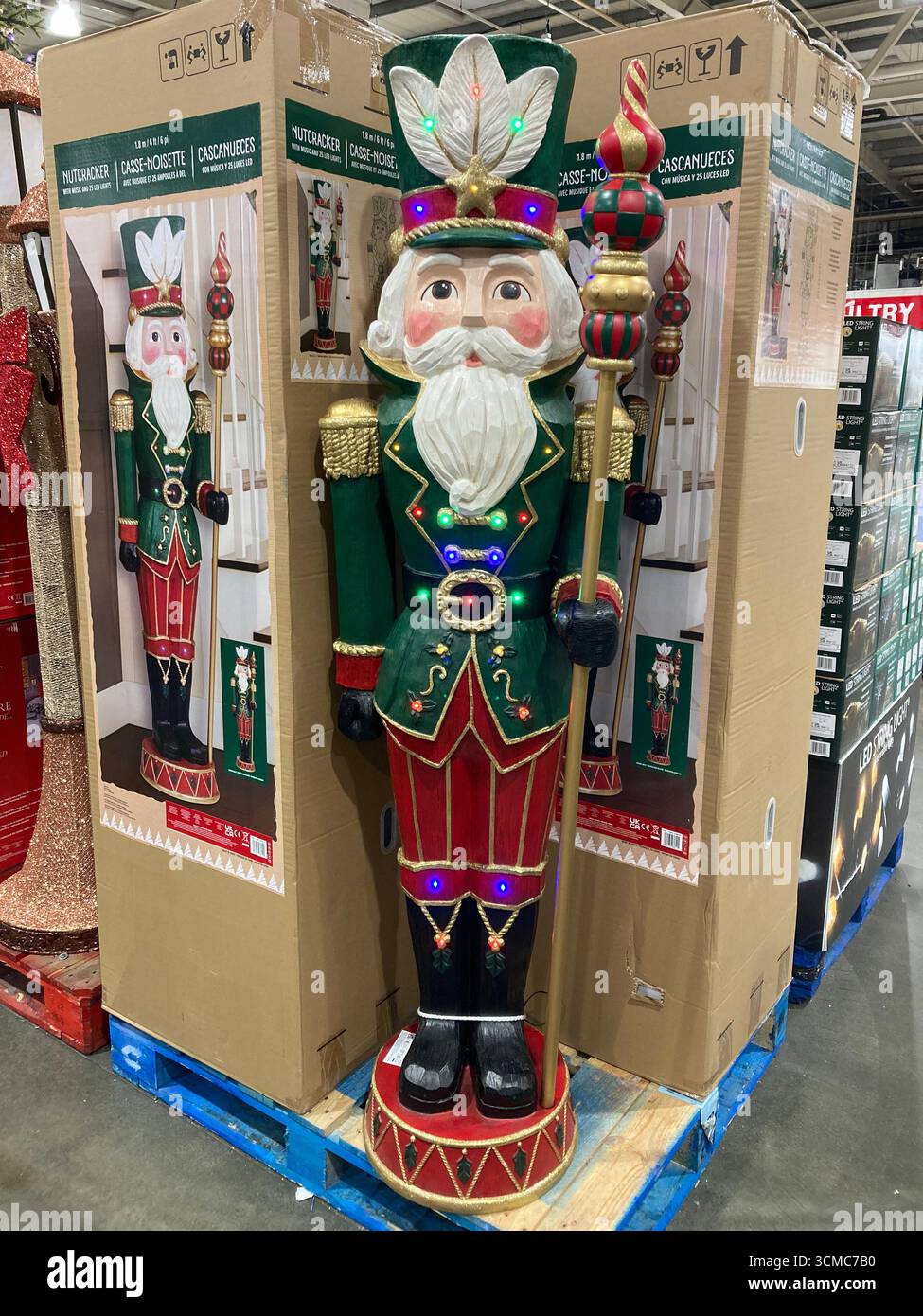 Natale con musica e 25 luci a LED Foto Stock