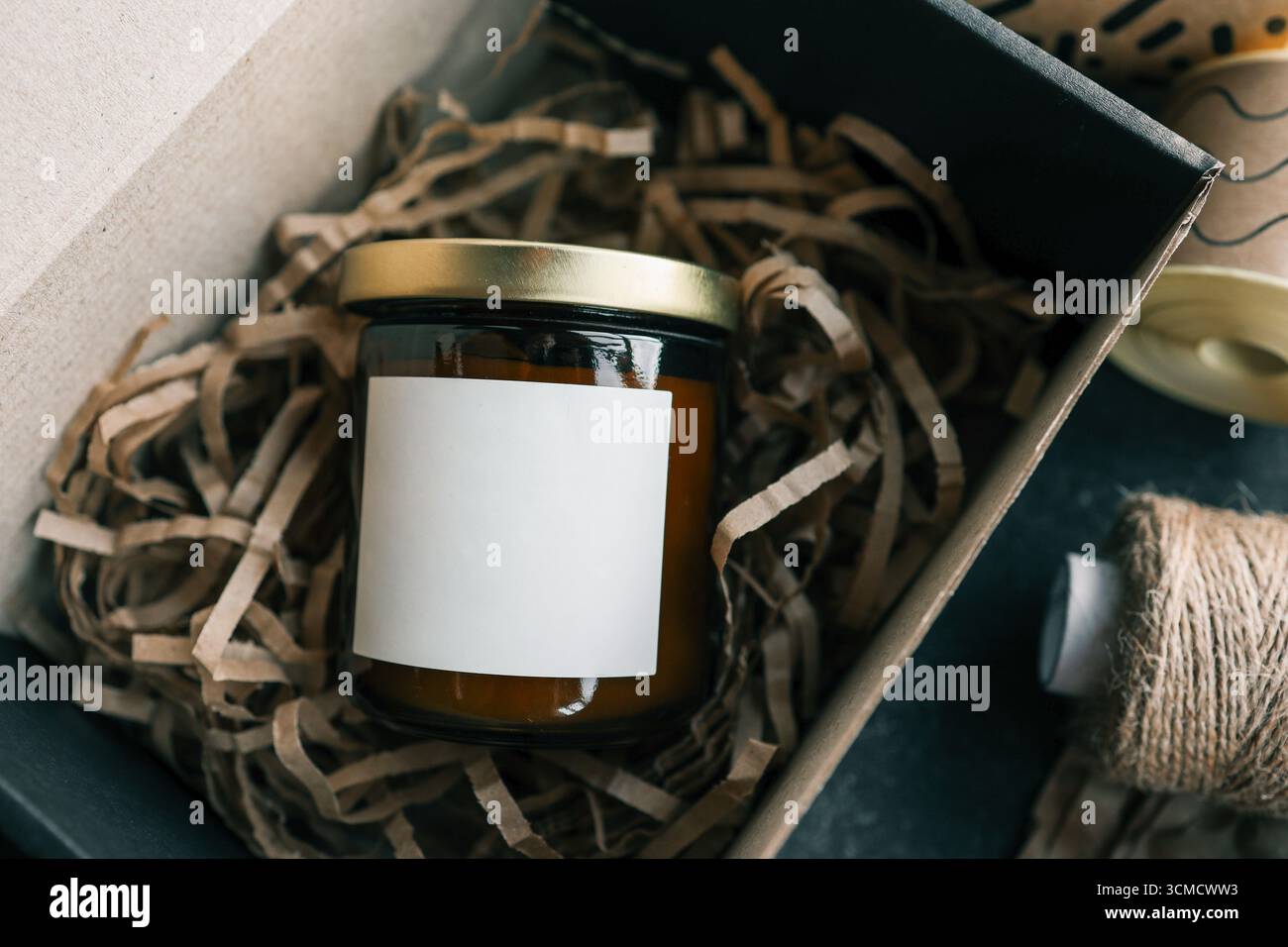 Modello isolato per il vostro logo su un concetto di prodotto e pacchetto. Foto Stock