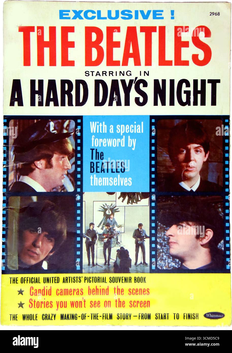 Ottawa, Canada - 15 settembre 2025: Fanzine promozionale dei Beatles per il film A Hard Days Night del 1964. La rivista conteneva diverse immagini ed è stata pubblicata con il plauso della critica durante l'apice della Beatlemania. Foto Stock